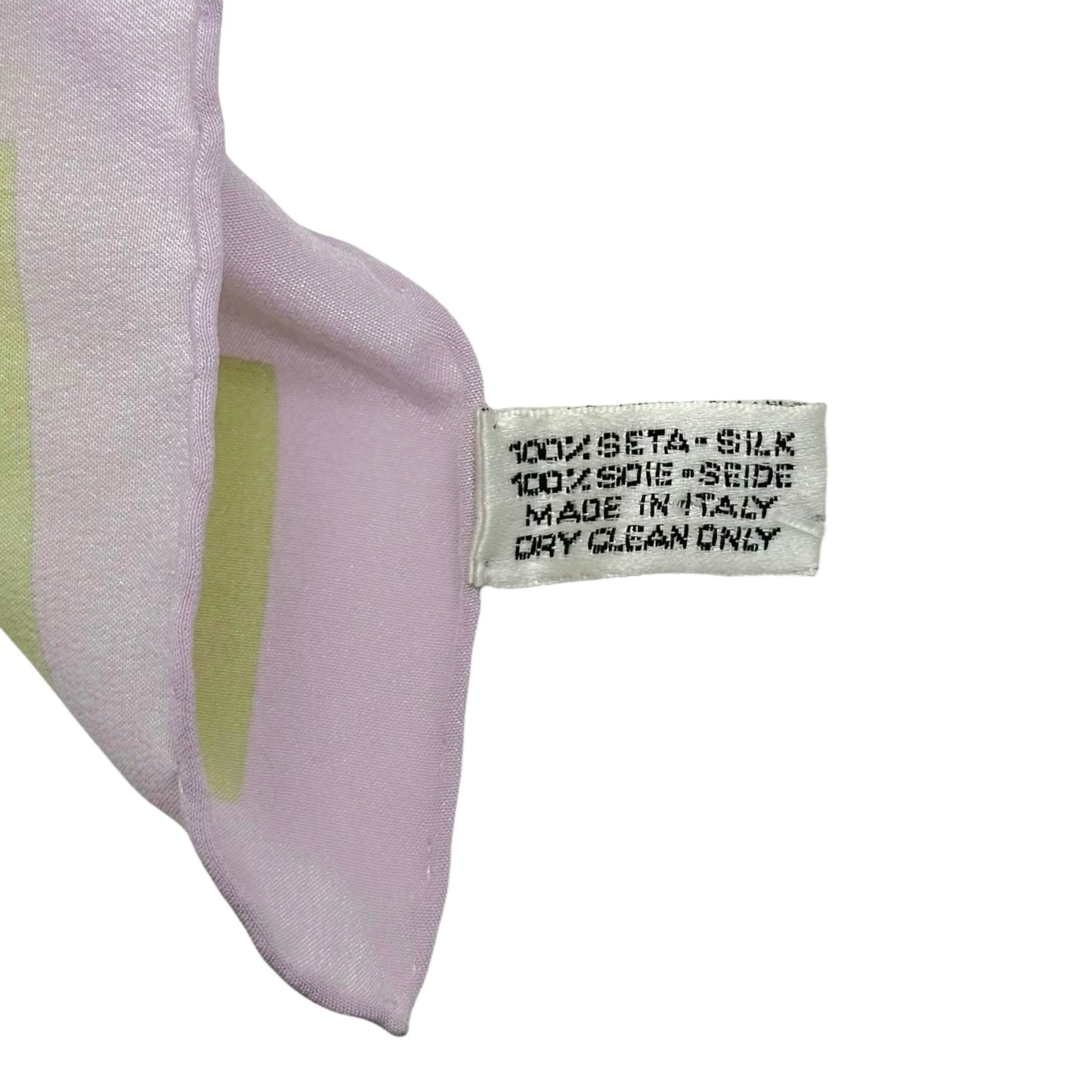 Chanel Silk Square Scarf Pastel Purple Multicolor CC Logo