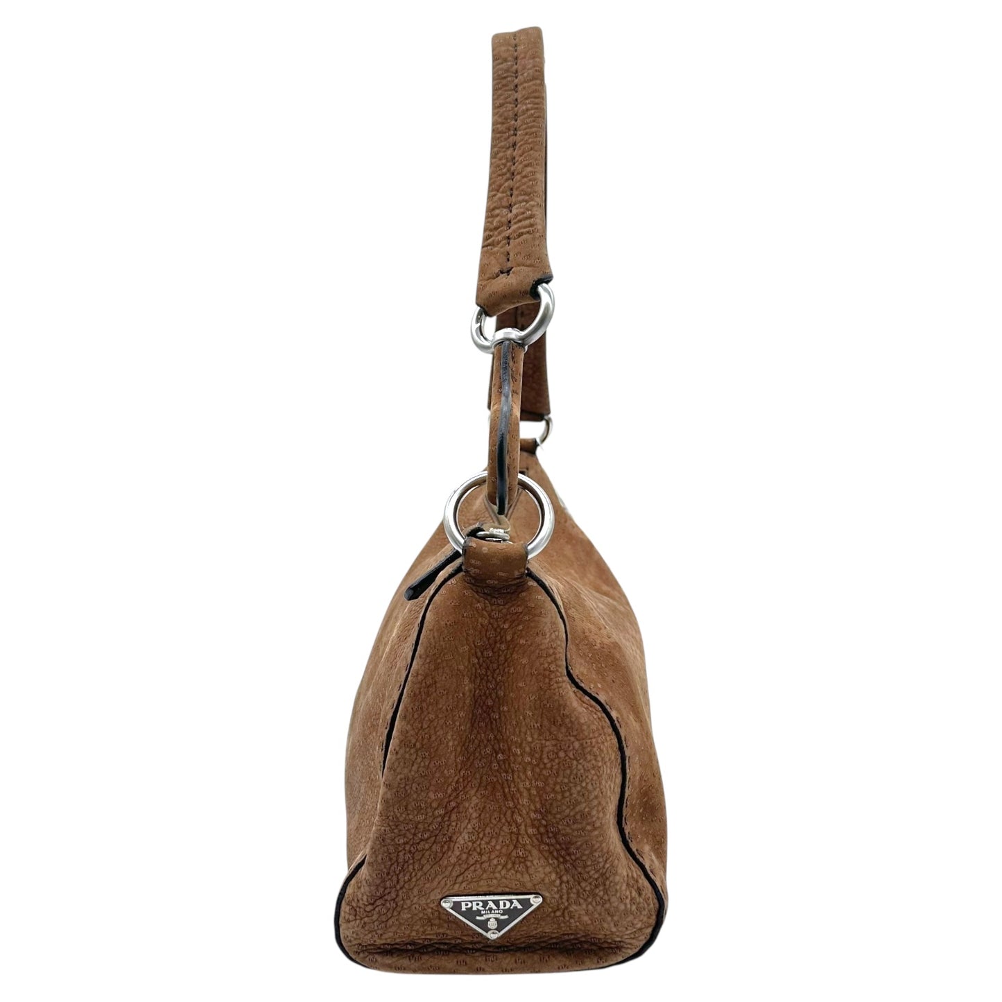 Prada Brown Suede Shoulder Bag