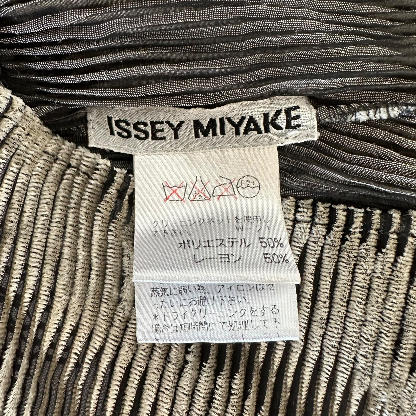 Issey Miyake Gray Velvet Semi-Sheer Pleated Turtleneck Blouse