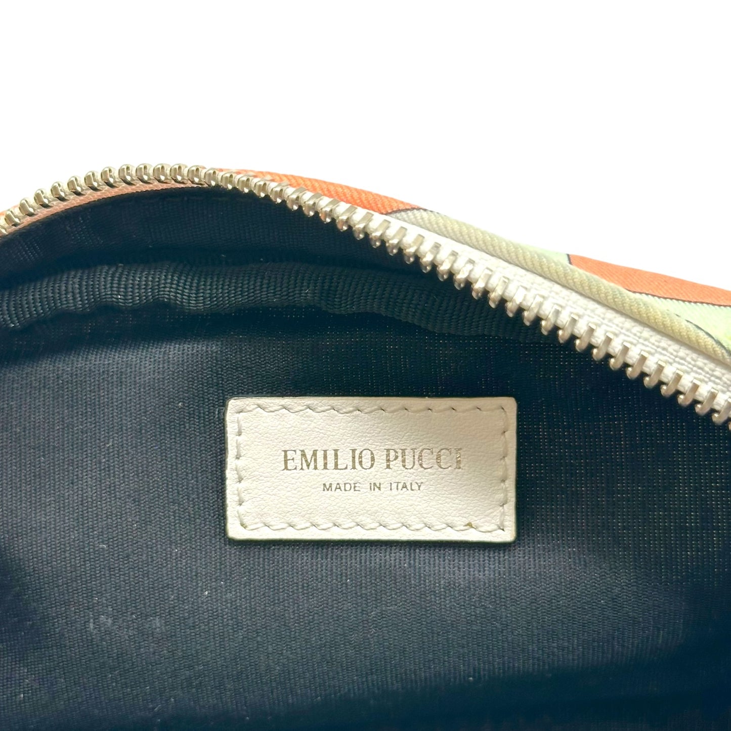 Emilio Pucci Pastel Patterned Silk Cosmetic Pouch
