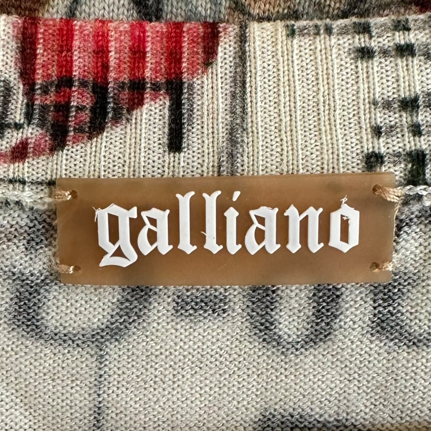 John Galliano Newsprint & Floral Cardigan