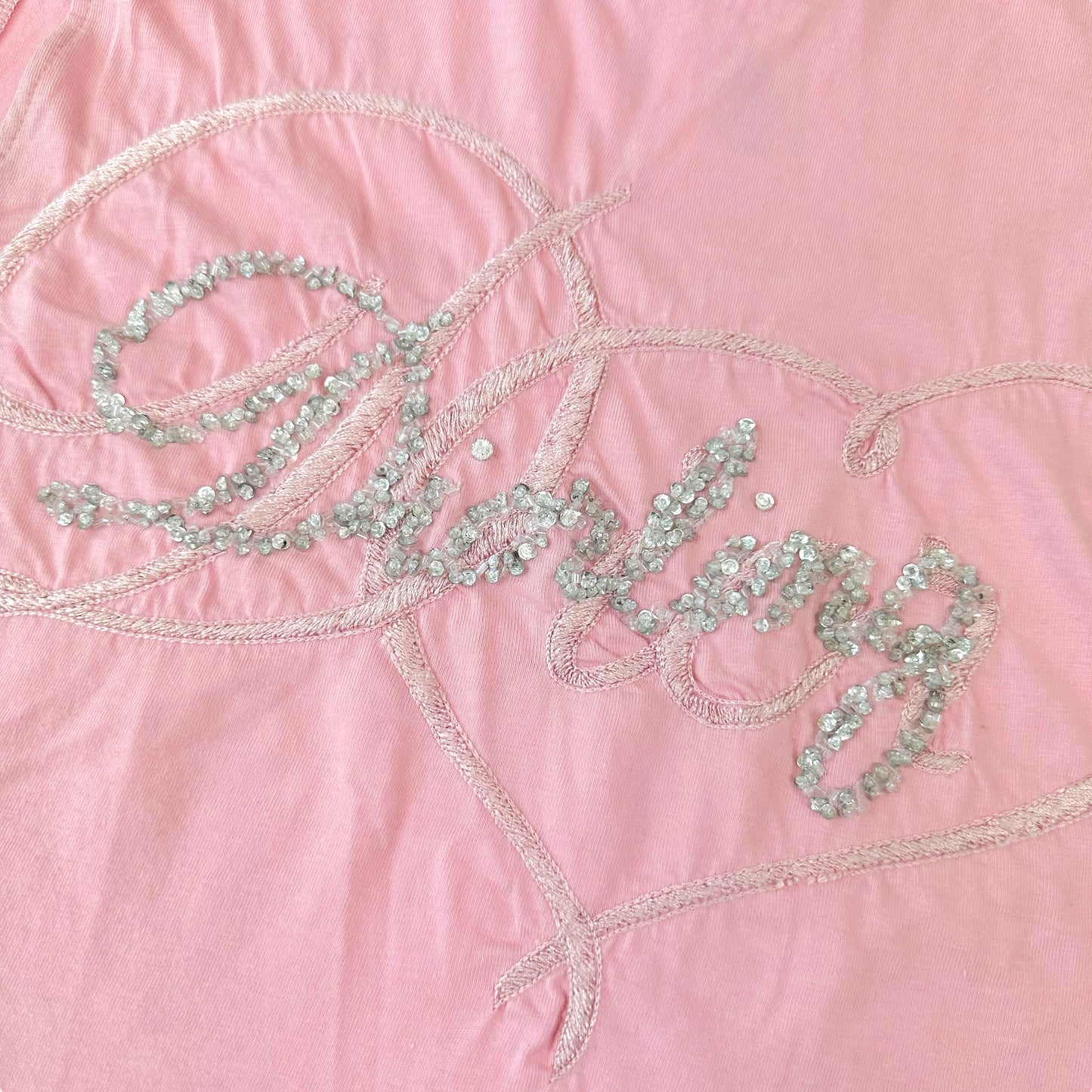 Christian Dior S/S 2003 Pink Diorling Beaded Tank