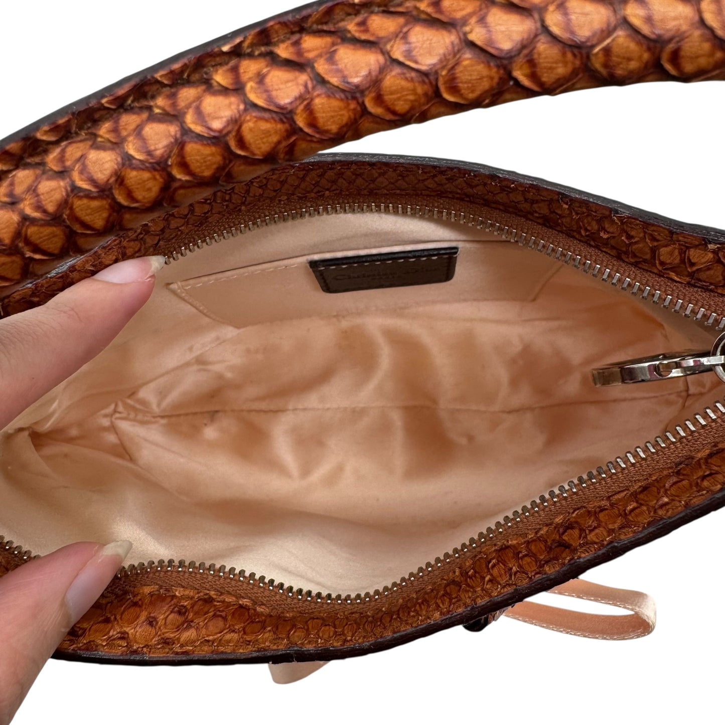 Christian Dior Pink & Brown Python Ballet Corset Mini Bag RARE