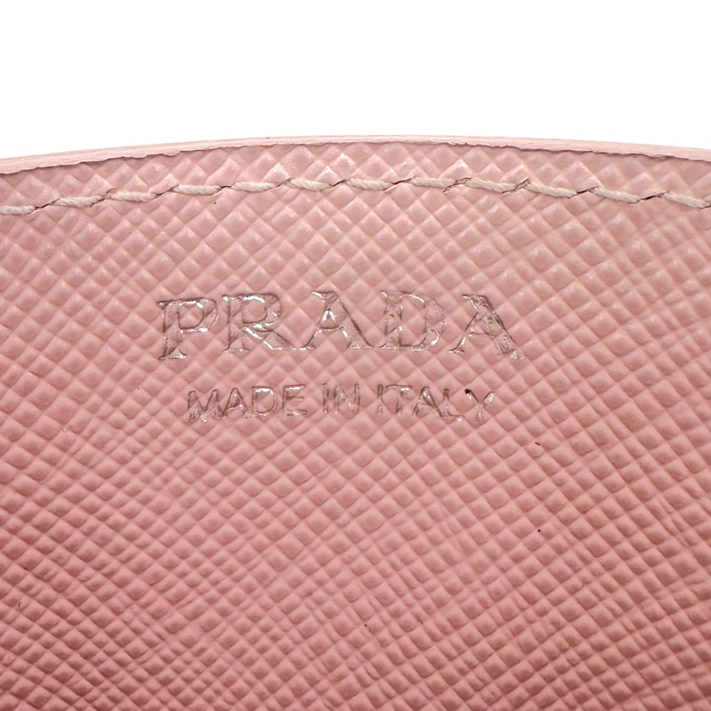Prada Saffiano Card Holder Wallet Baby Pink
