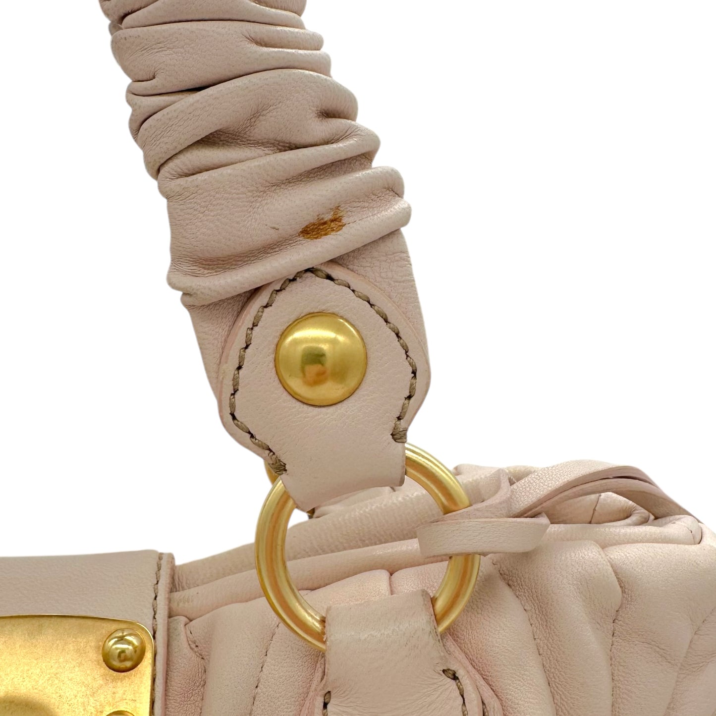 Miu Miu Pink Leather Quilted Small Tote Bag