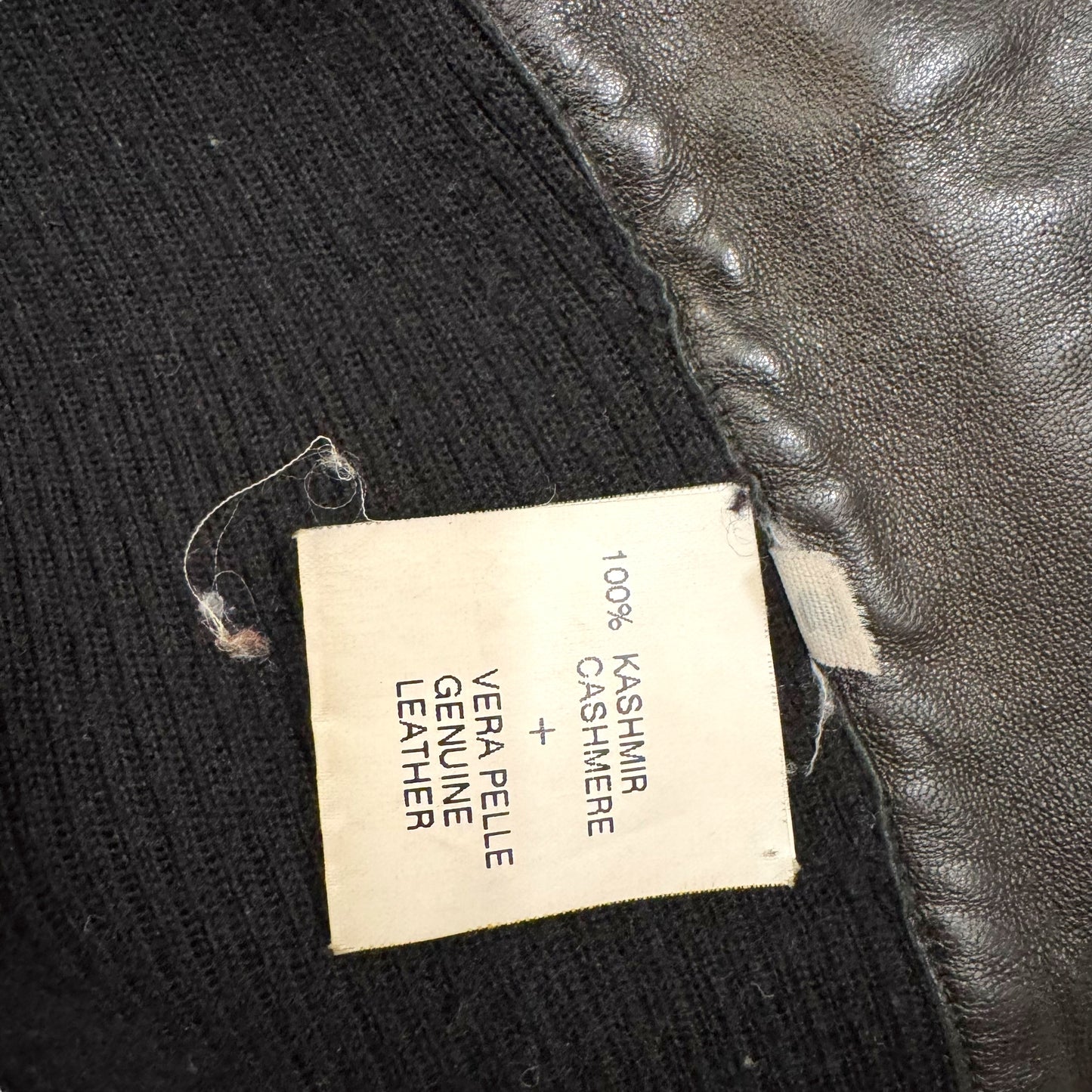 Gucci by Tom Ford 90's Black Cashmere & Leather Zip-Up Top - Outfit Repeater