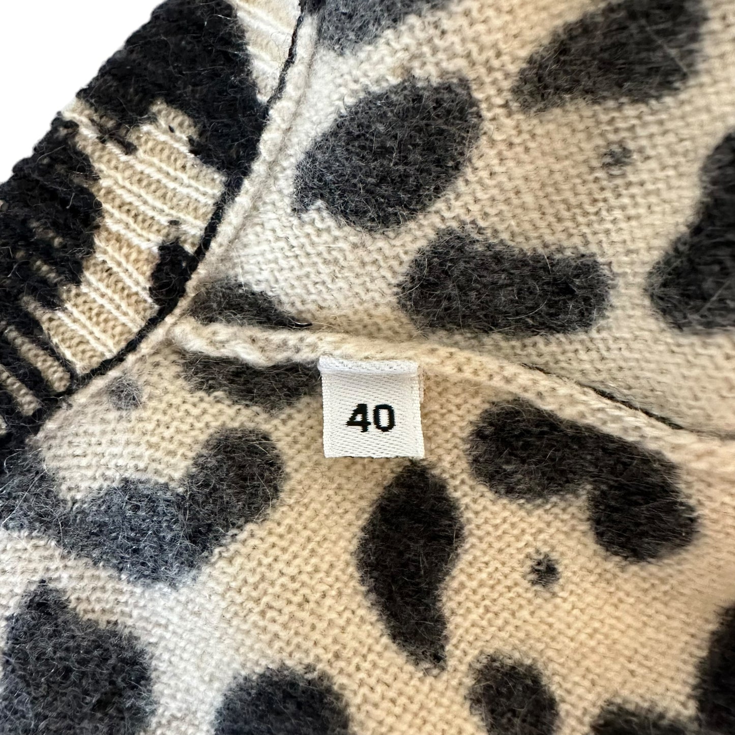 Dolce & Gabbana 3/4 Sleeve Cropped Leopard Print Cashmere Cardigan - Outfit Repeater