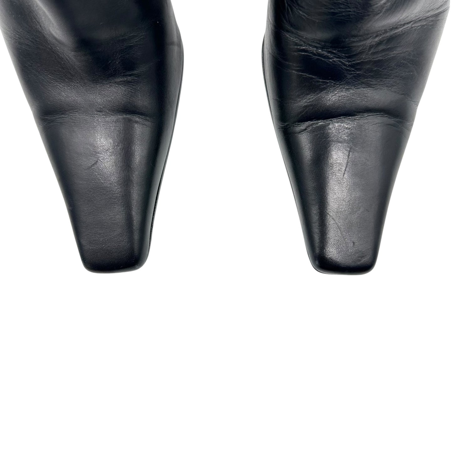 Gucci by Tom Ford Black Lace-Up Heeled Boots