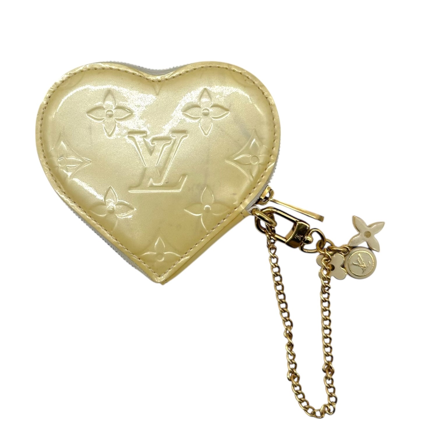 Louis Vuitton Yellow Vernis Heart Pouch