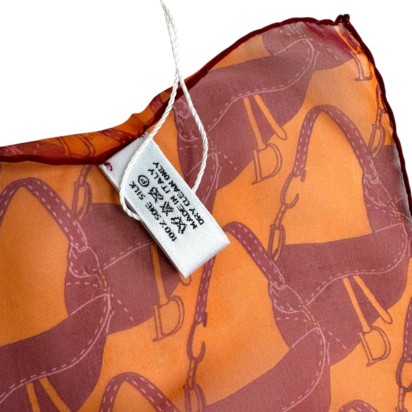 Dior Pink and Orange Saddle Bag Print Scarf - Outfit Repeater