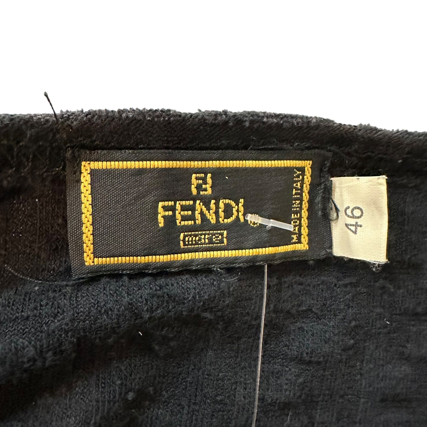 Fendi Monogram Black Terry Crop Top - Outfit Repeater