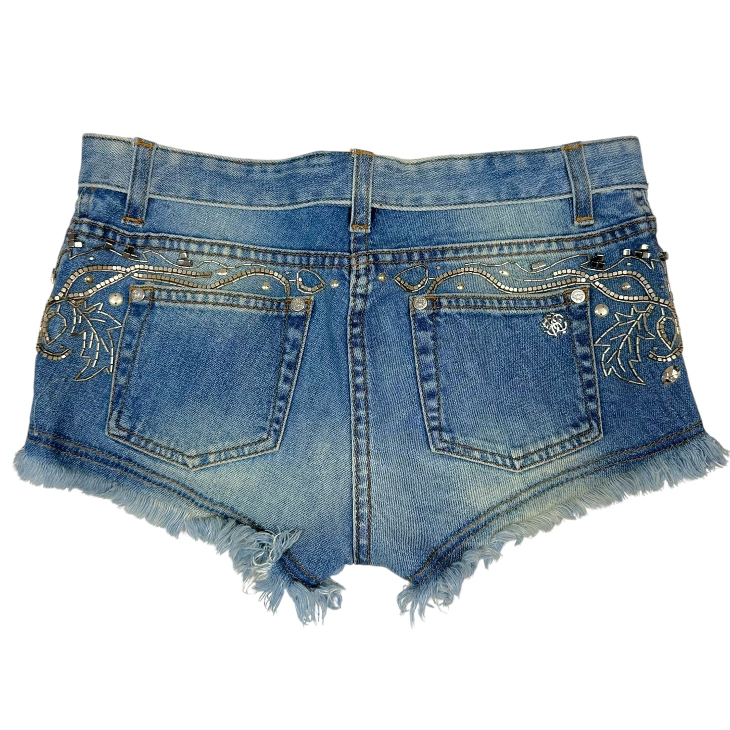 Roberto Cavalli Beaded Micro Mini Cutoff Shorts - Outfit Repeater