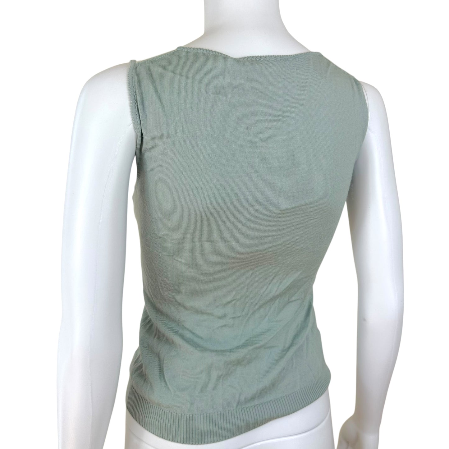 Christian Dior S/S 2005 Light Blue Lace Knit Tank Top NEW