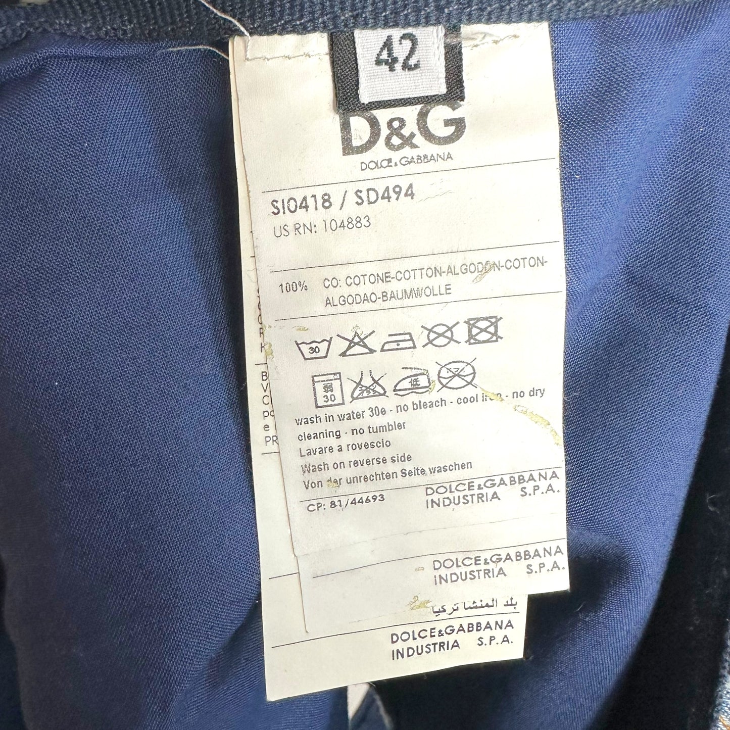 D&G Dolce & Gabbana Denim Patchwork Mini Skirt