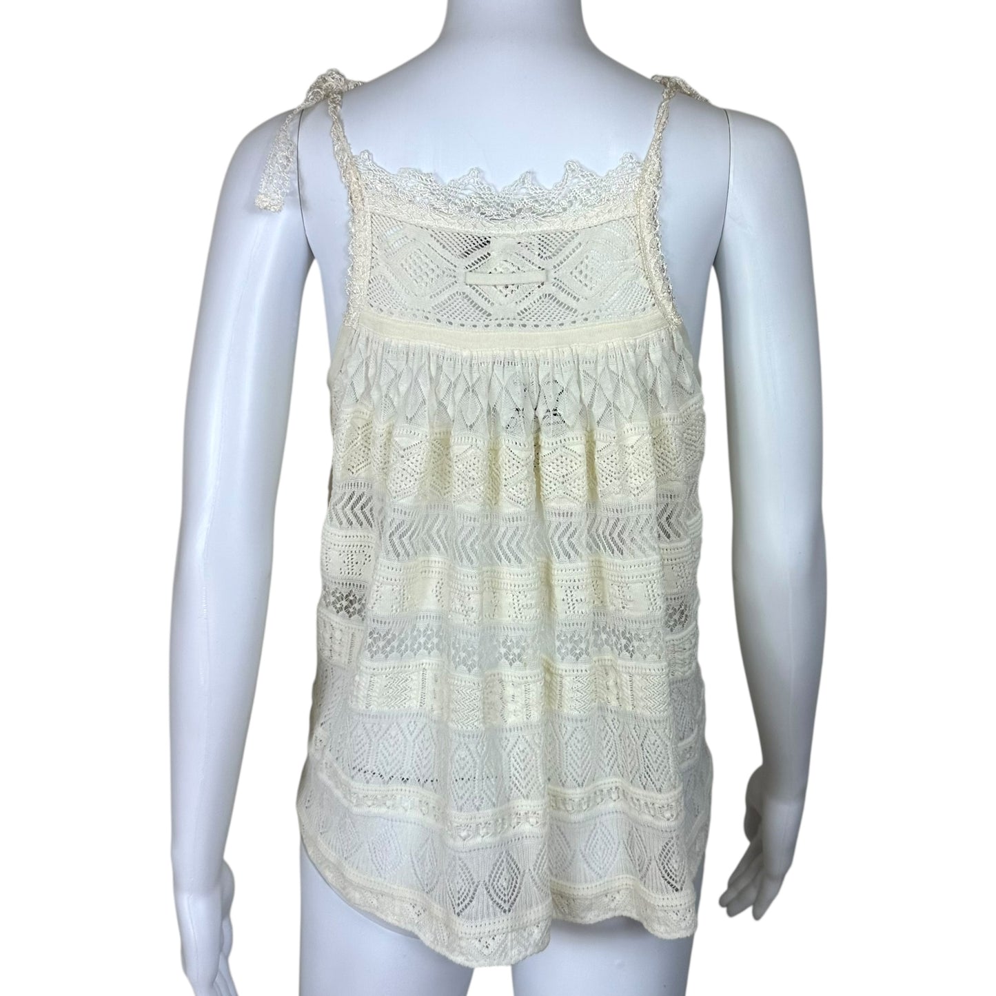Jean Paul Gaultier Ivory Crochet Cami Blouse
