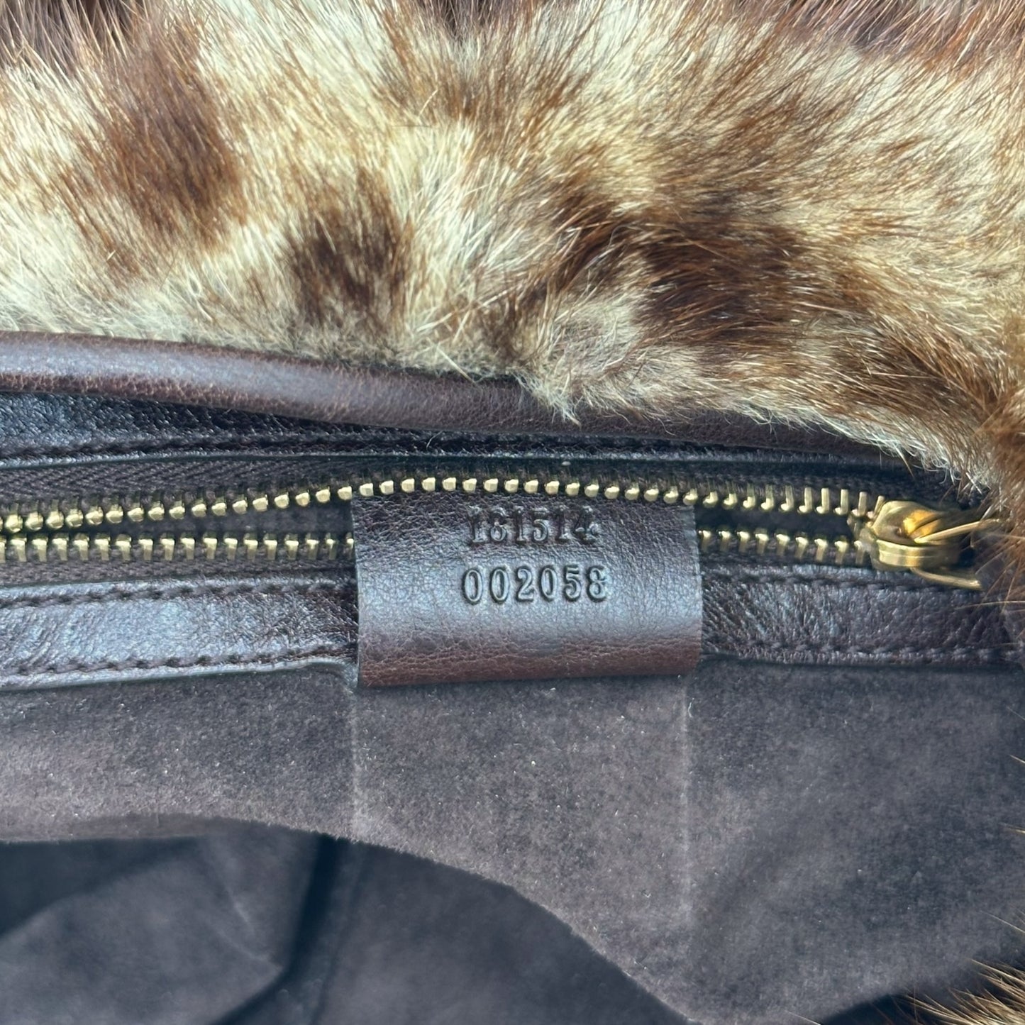 Gucci Leopard Print Fur Large Signoria Hobo Bag
