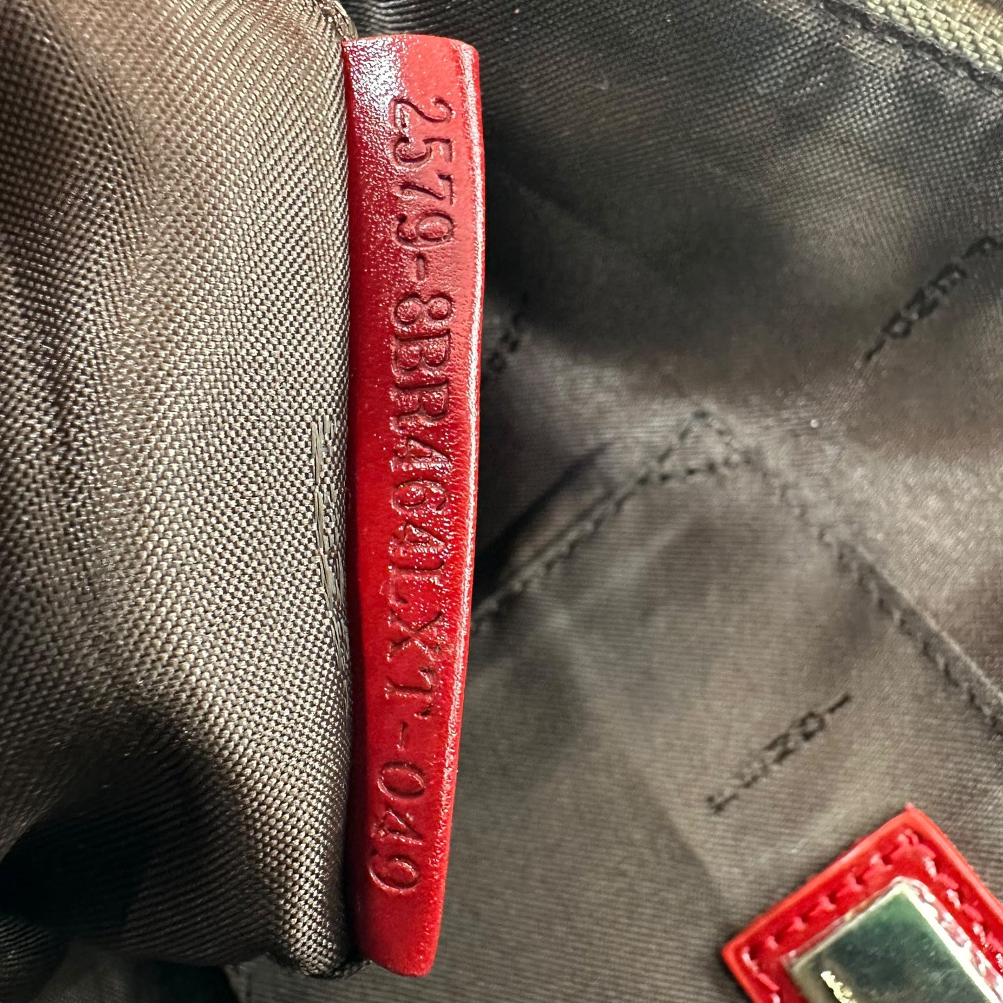 Fendi Red Leather Trim Zucchino Monogram Bag - Outfit Repeater