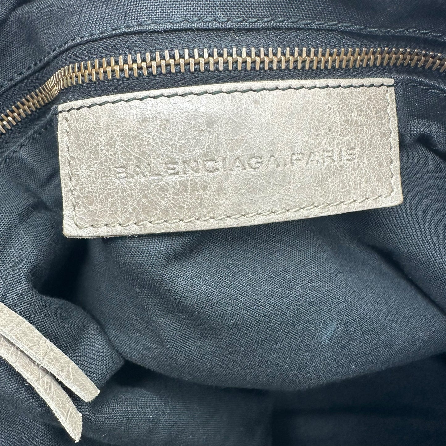 Balenciaga Gray Leather The Day City Hobo Bag