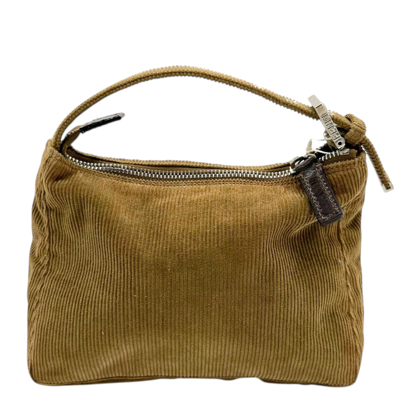 Fendi Brown Corduroy Pochette Bag