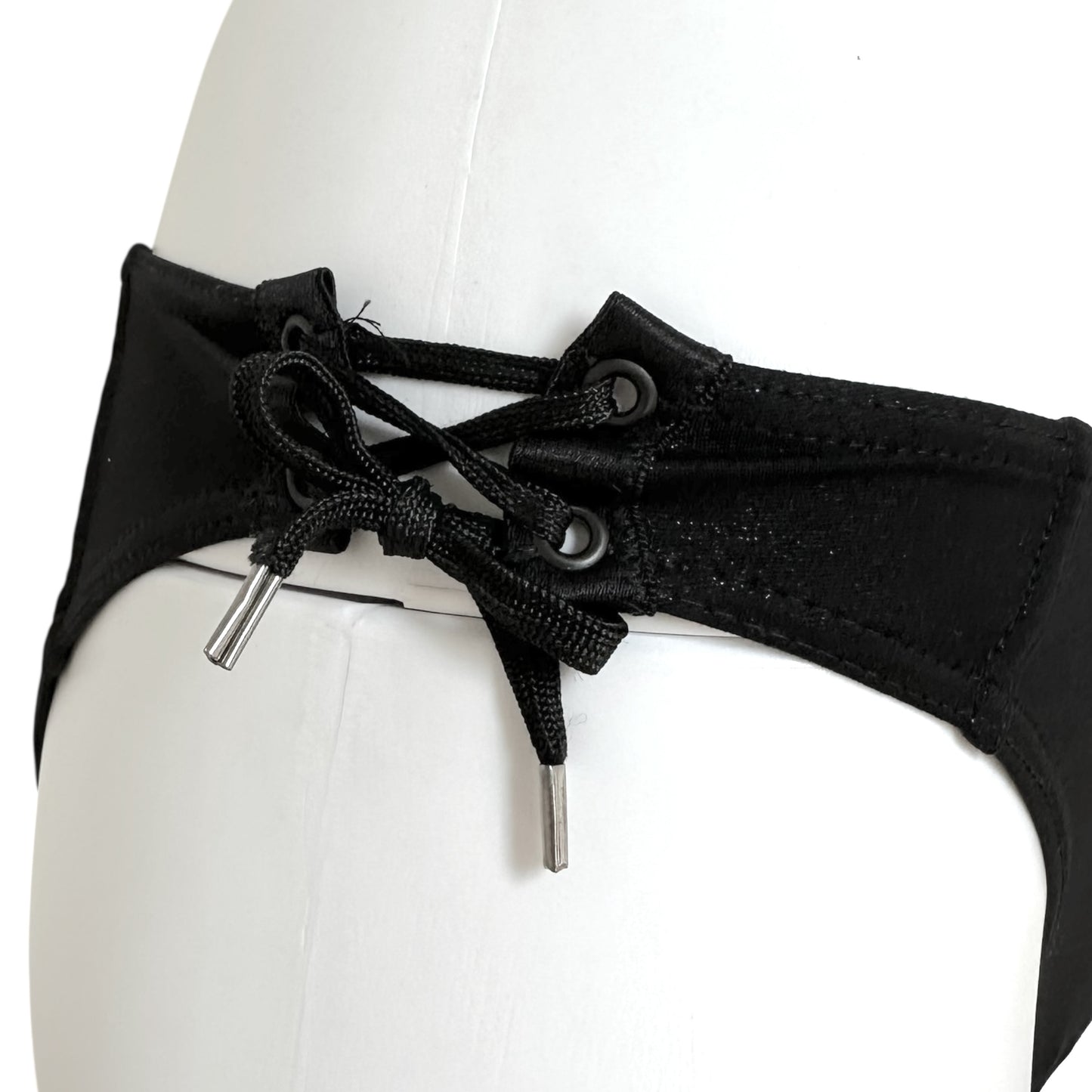 Christian Dior S/S 2003 Black Lace Up Bikini