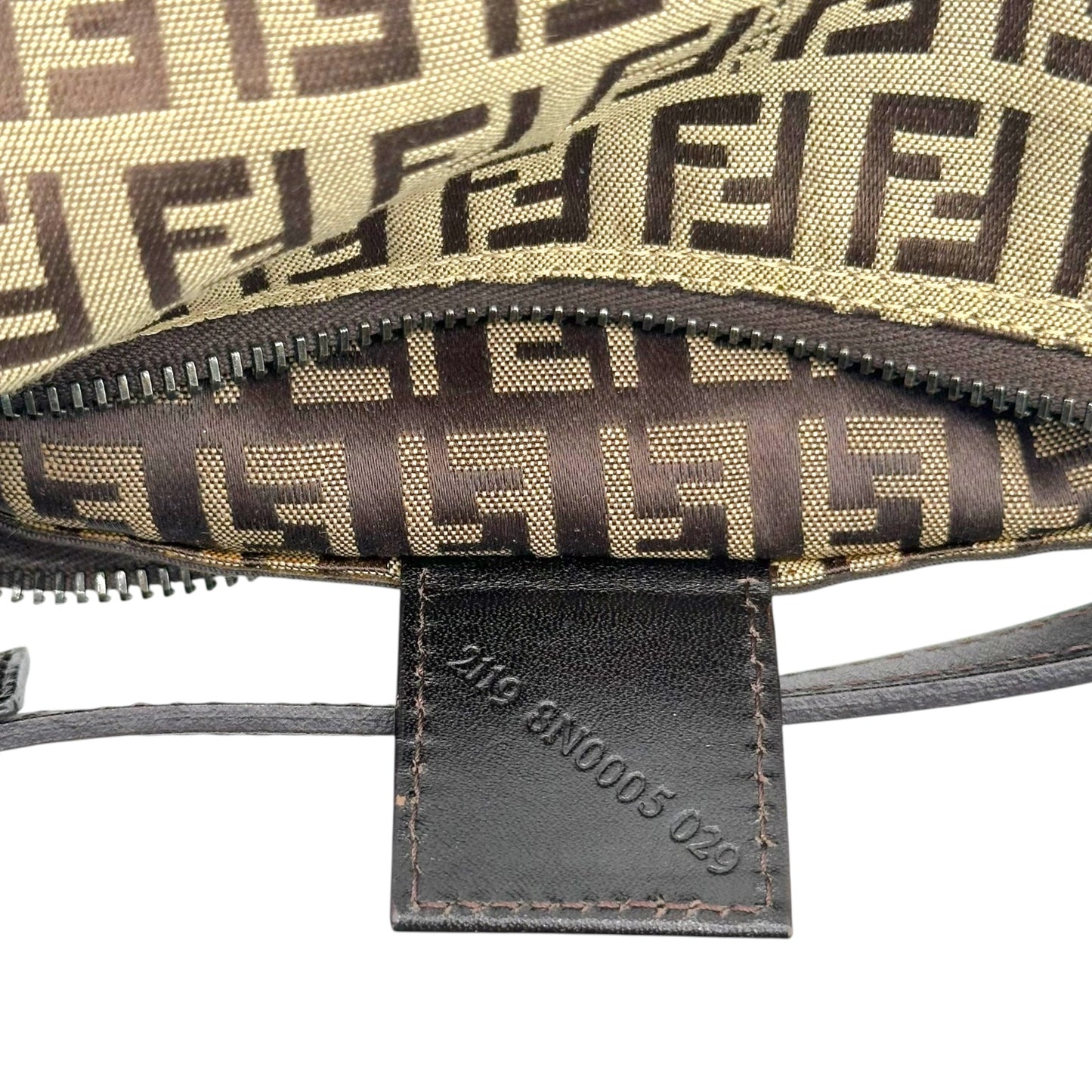 Fendi Mini Pochette Bag Tan Brown Zucchino Monogram