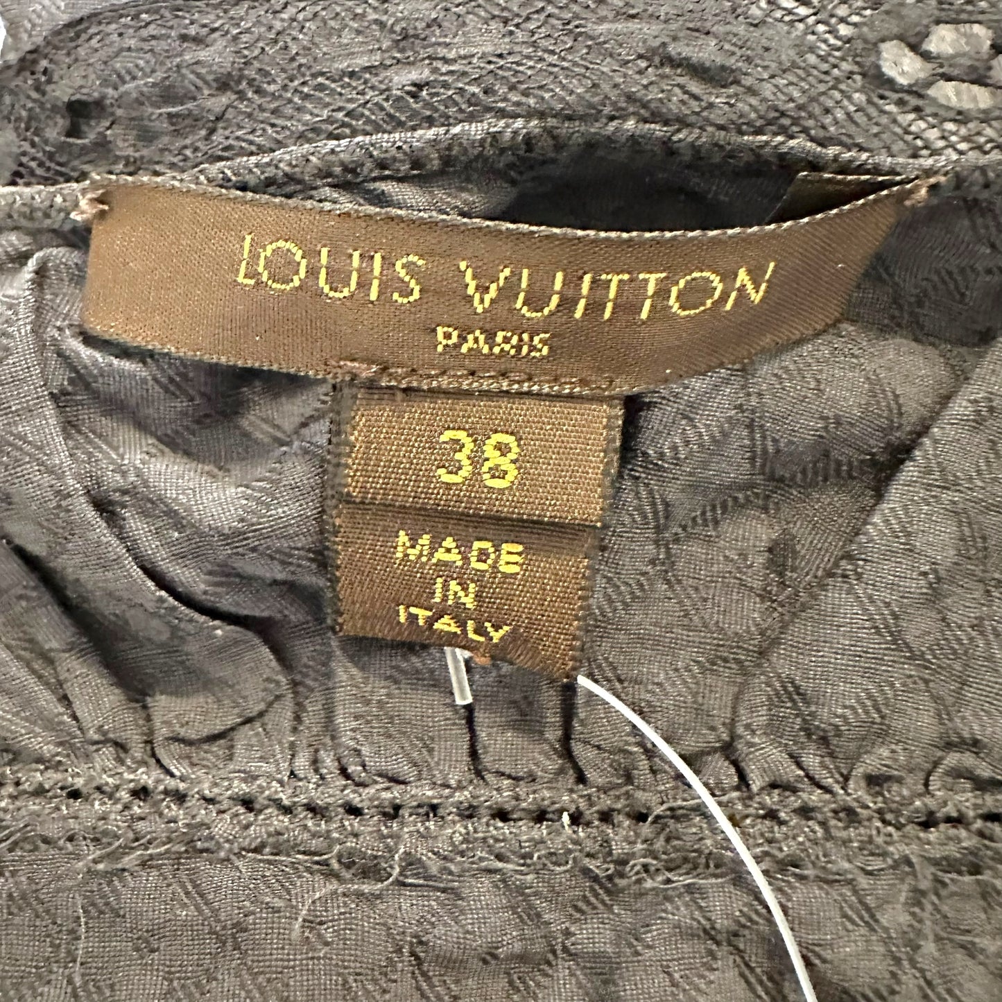 Louis Vuitton Black Logo Print Cotton & Silk Cami