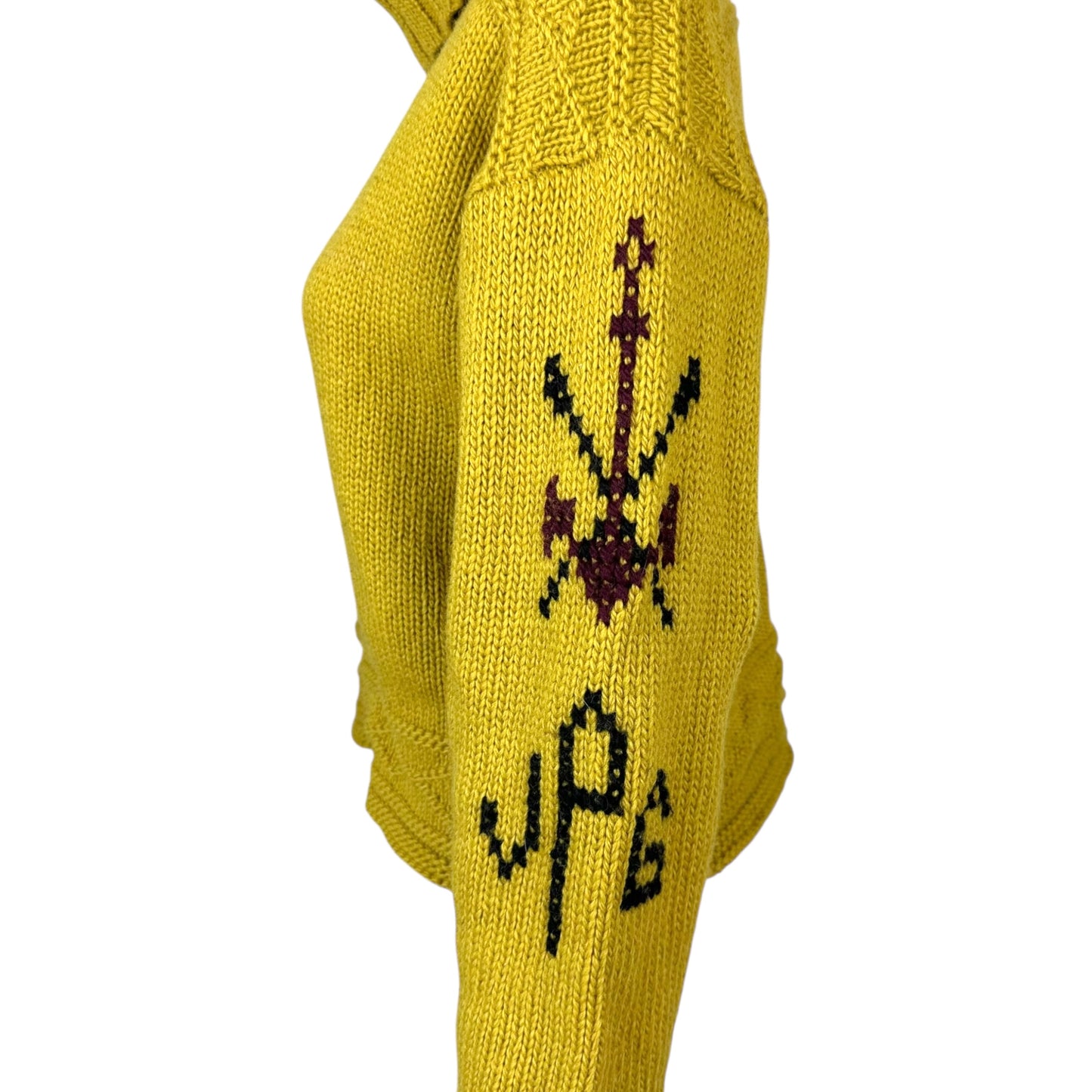 Jean Paul Gaultier Jean's Yellow Logo Turtleneck Sweater