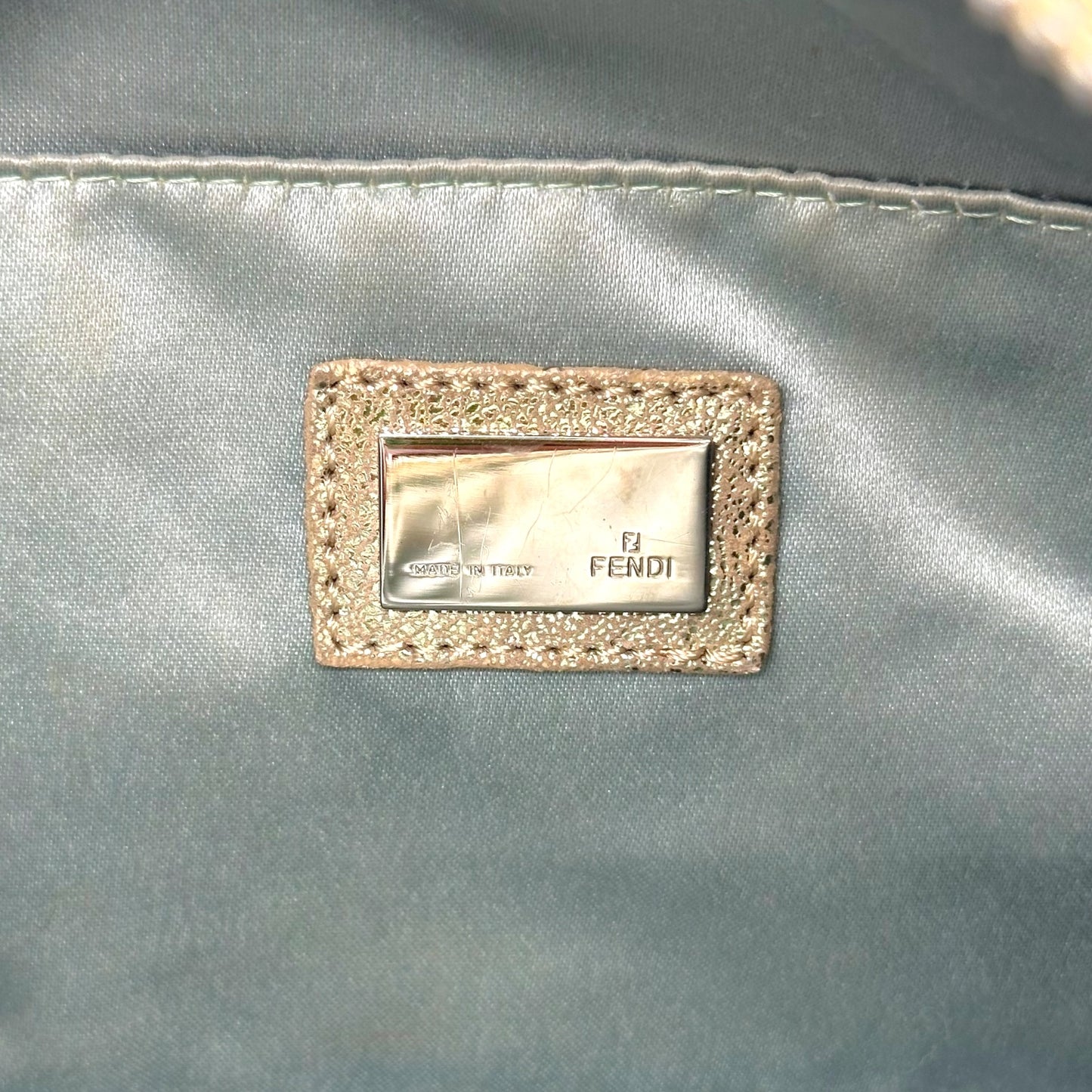 Fendi Gold & Silver Metallic Zucchino Small Bowler Bag - Outfit Repeater