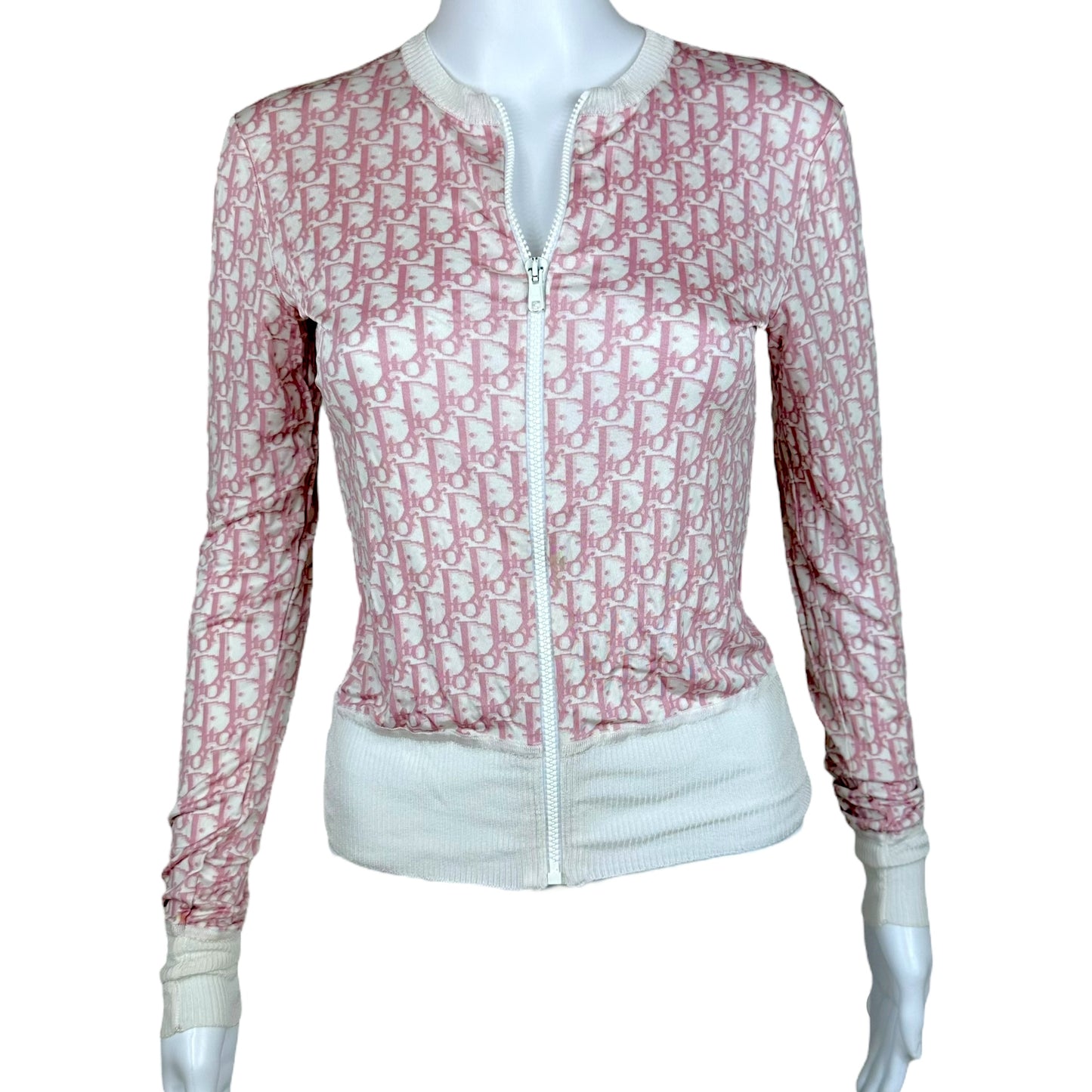 Christian Dior S/S 2004 Pink Trotter Monogram Zip Up
