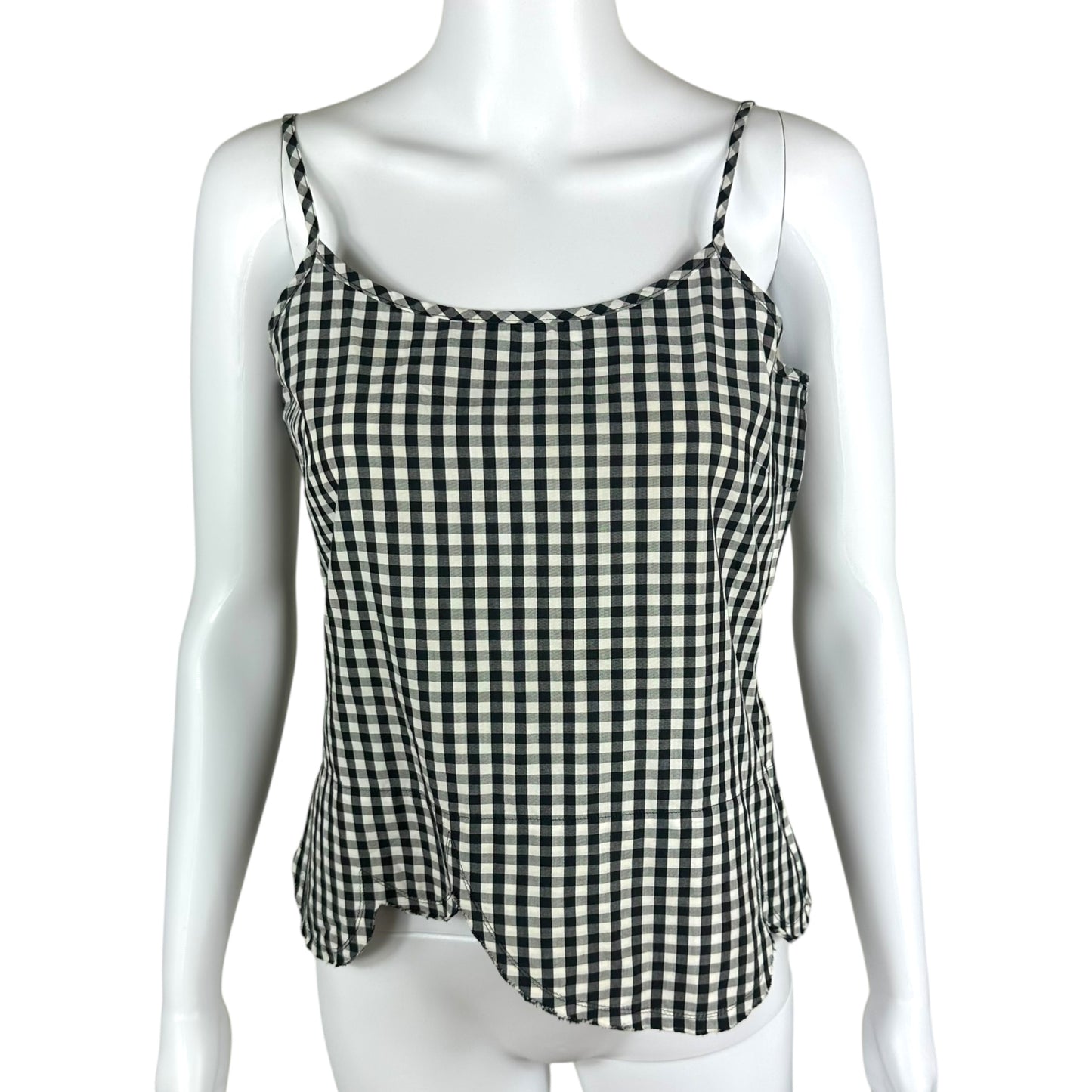 Comme Des Garcons White Check Tank