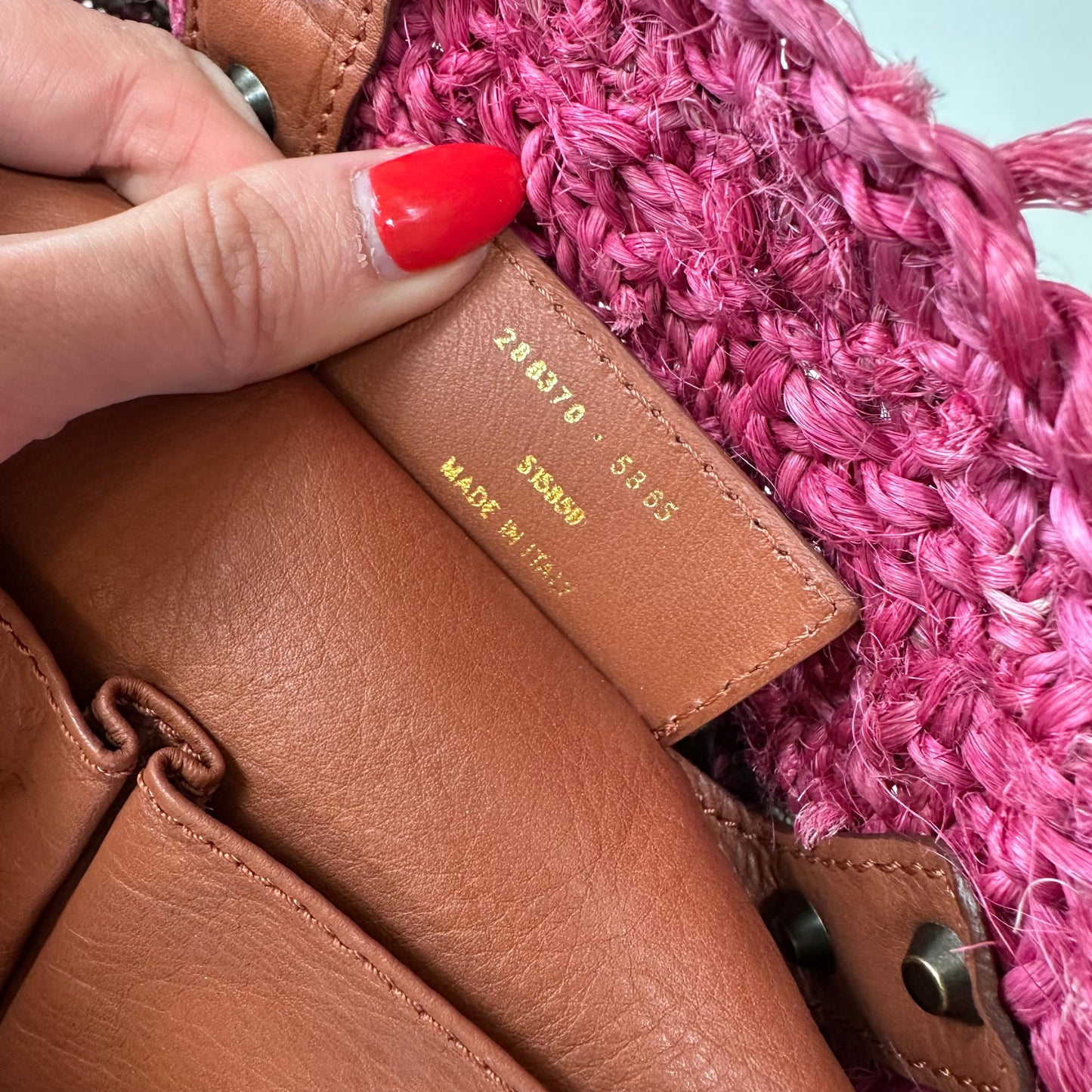 Balenciaga Pink Raffia City Beach Bag