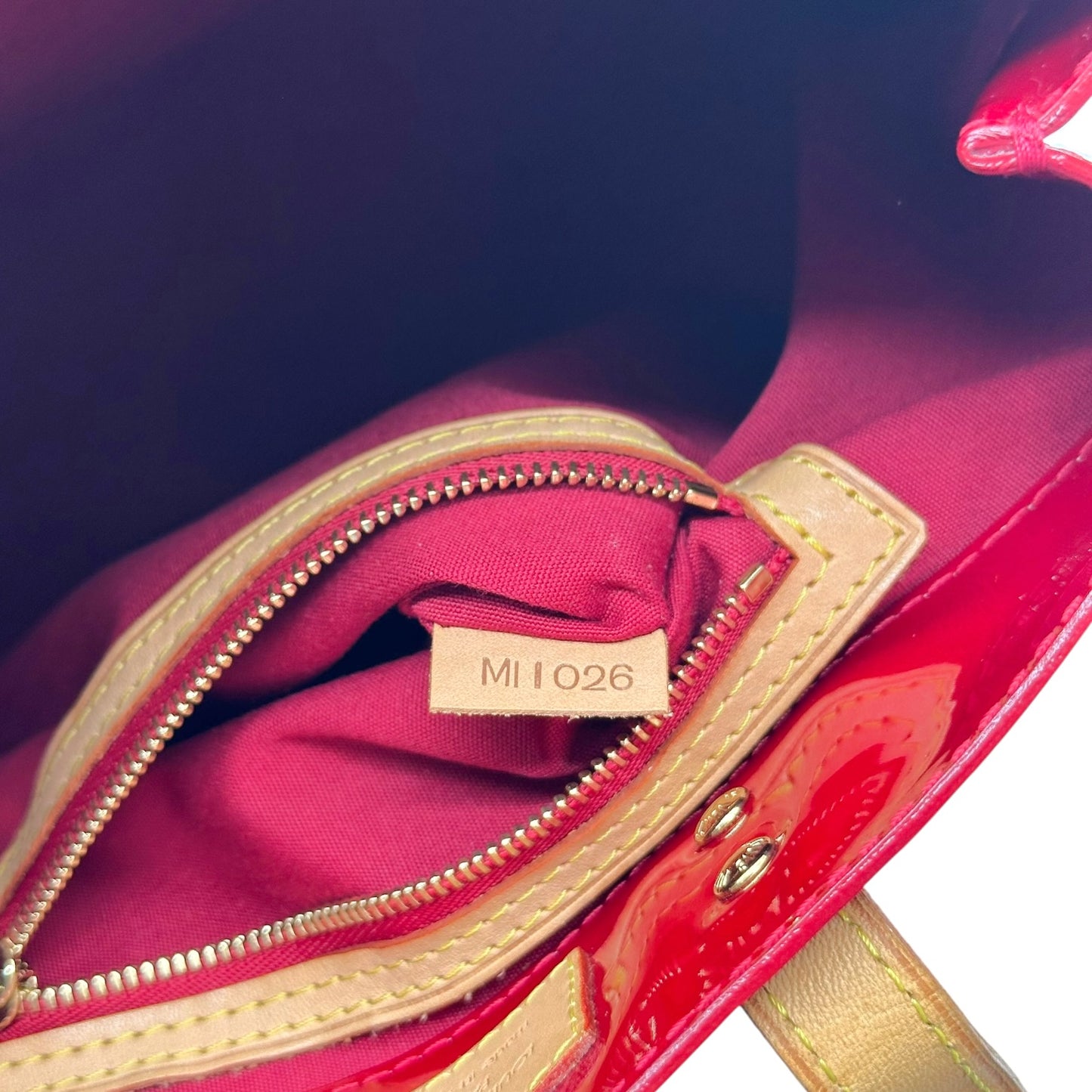 Louis Vuitton Red Vernis Mini Tote Bag