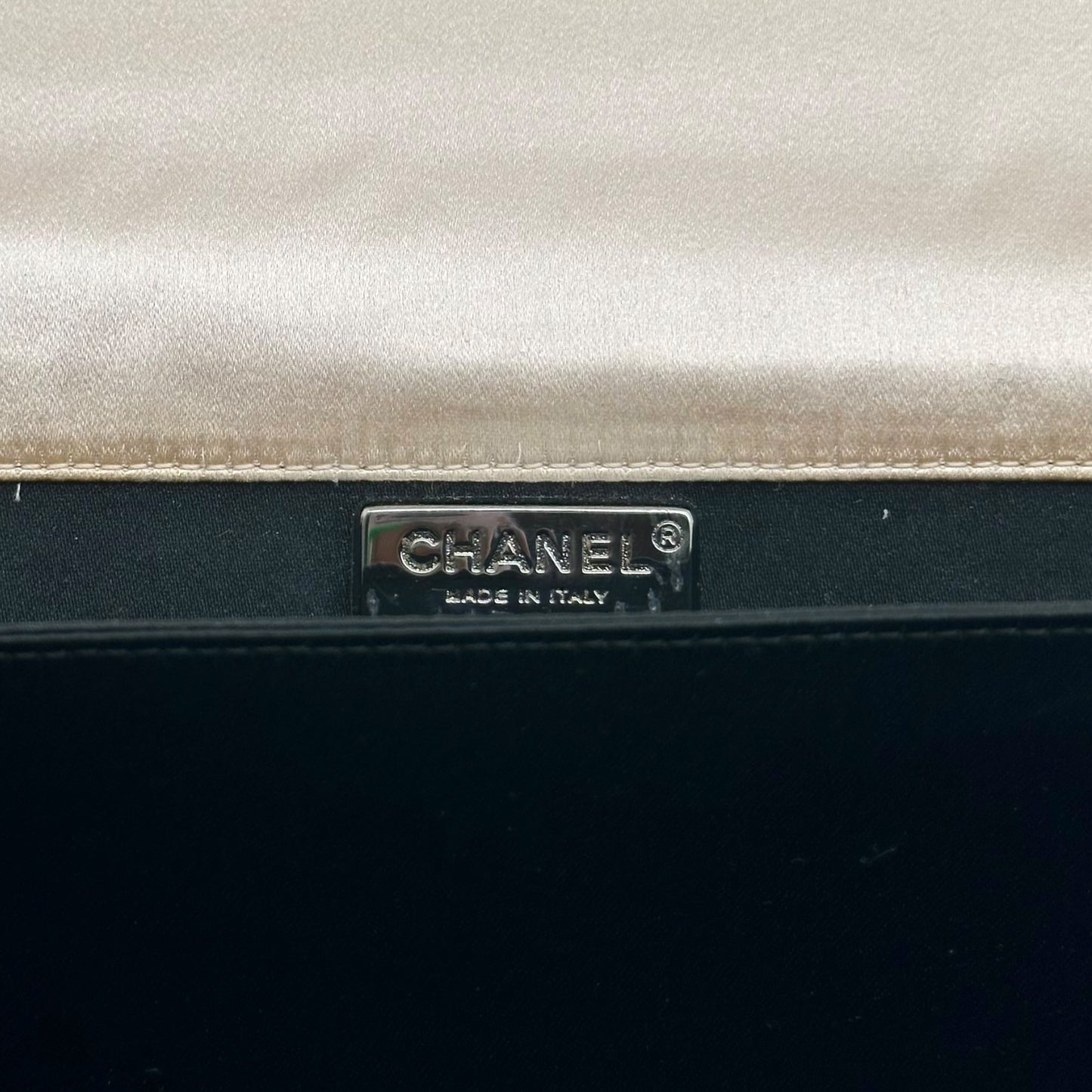 Chanel Black & Pink Lace Clutch w/ Silk Bow 2008-09