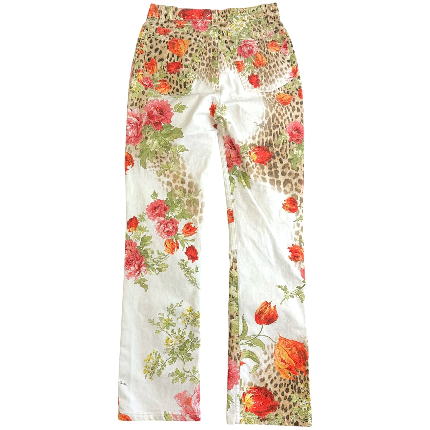 Roberto Cavalli Floral & Leopard Printed Jeans - Outfit Repeater