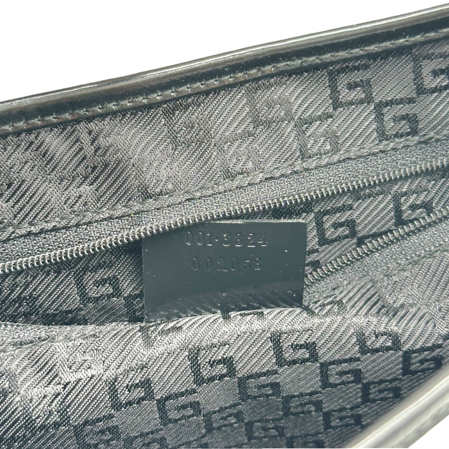 Gucci Gray Canvas & Black Leather Jackie Shoulder Bag