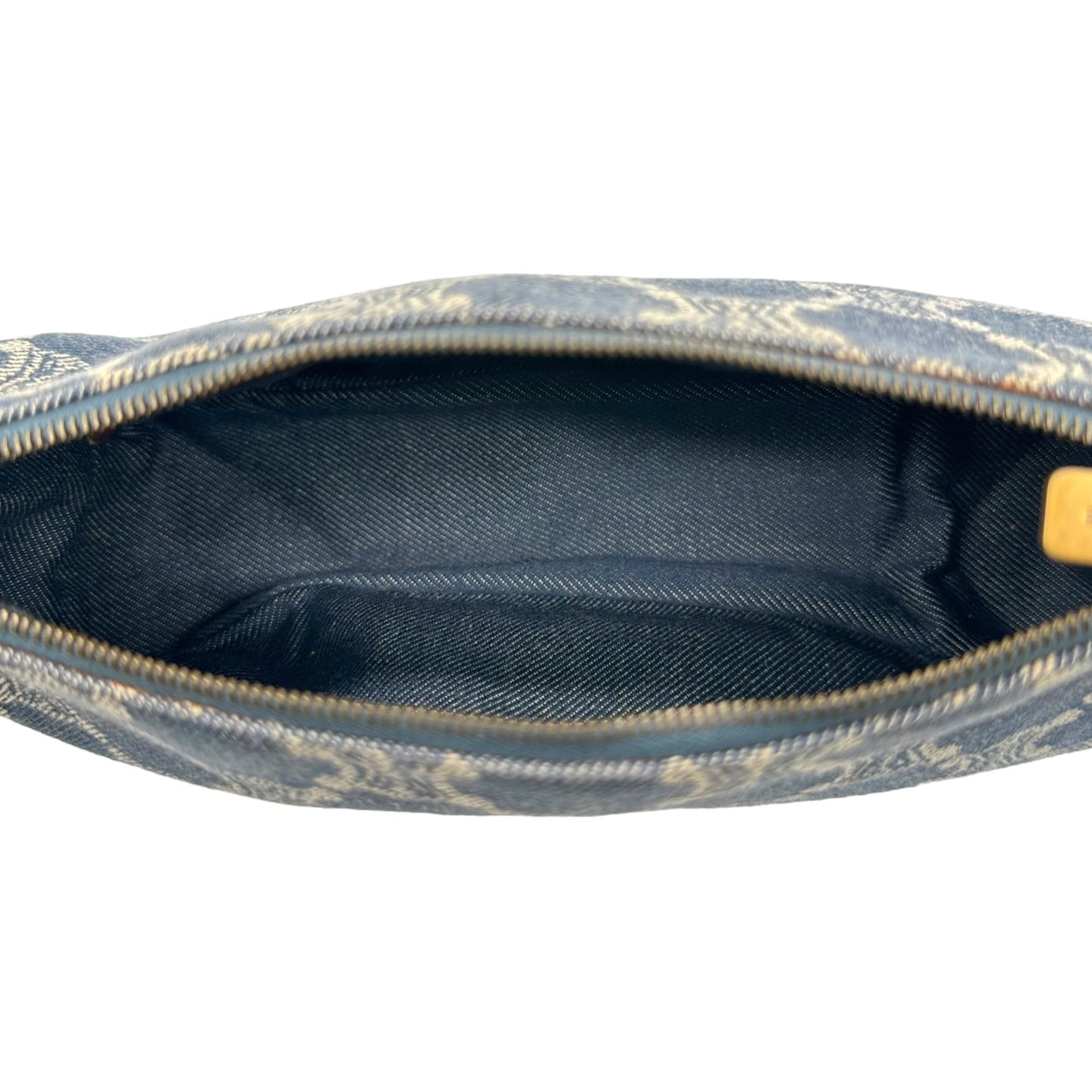 Celine Denim Triomphe Monogram Pochette Shoulder Bag