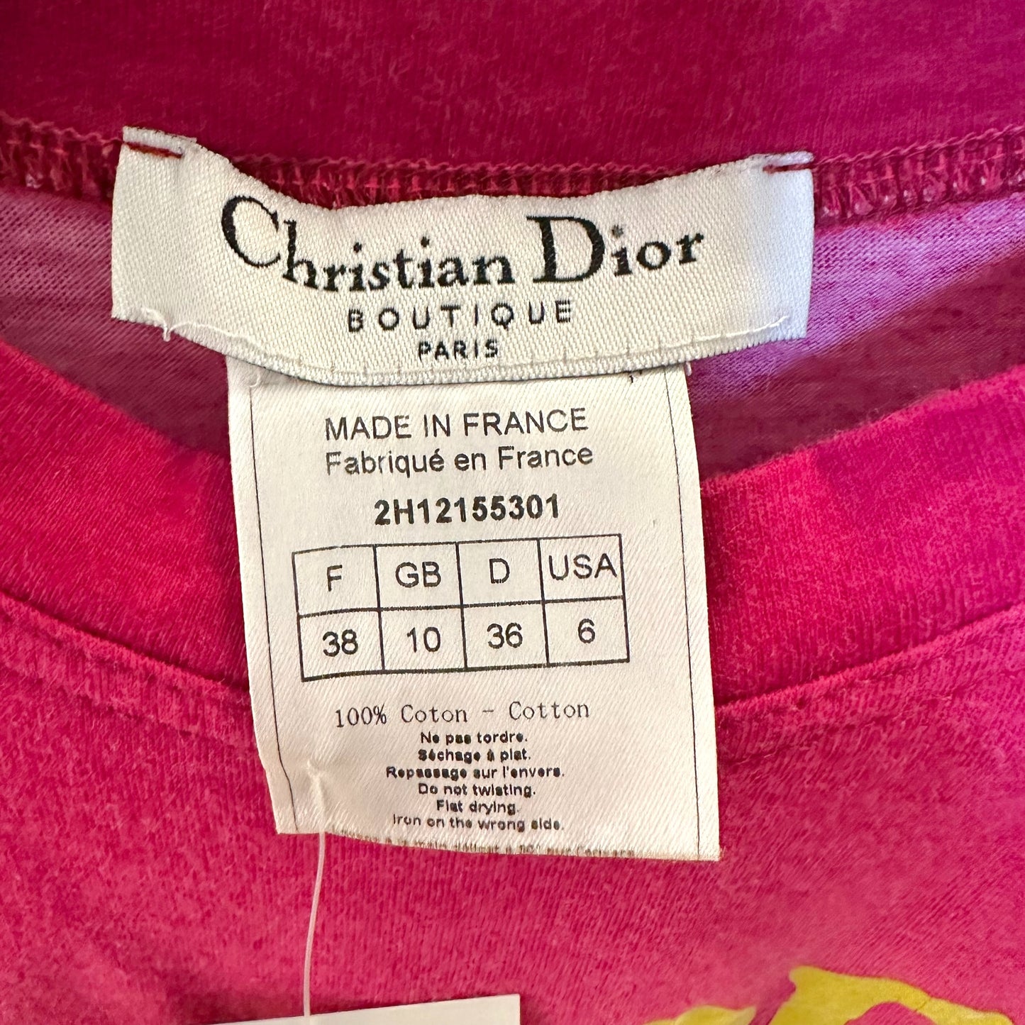 Christian Dior 2002 J'Adore Dior Pink Ombre Tank Top