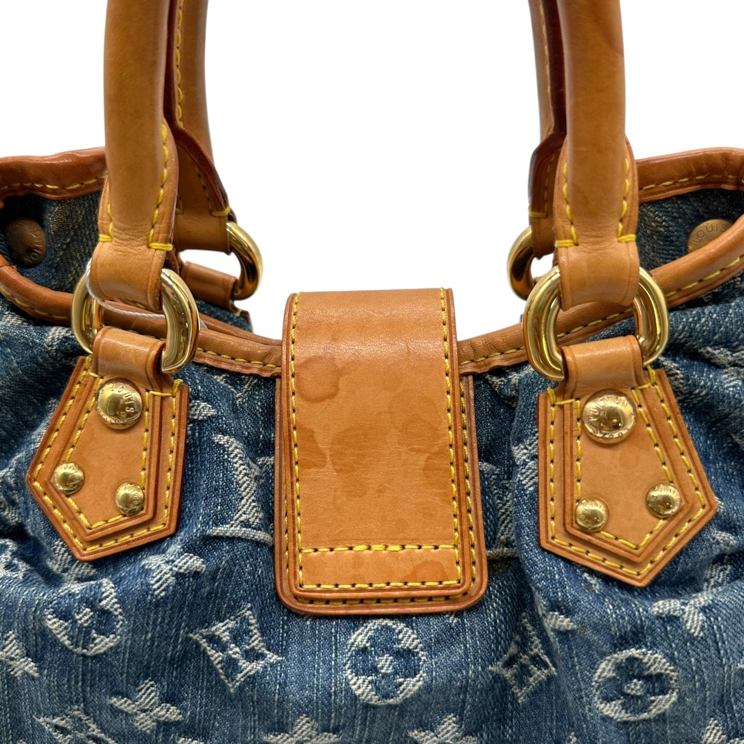 Louis Vuitton Blue Denim Mini Pleaty Bag