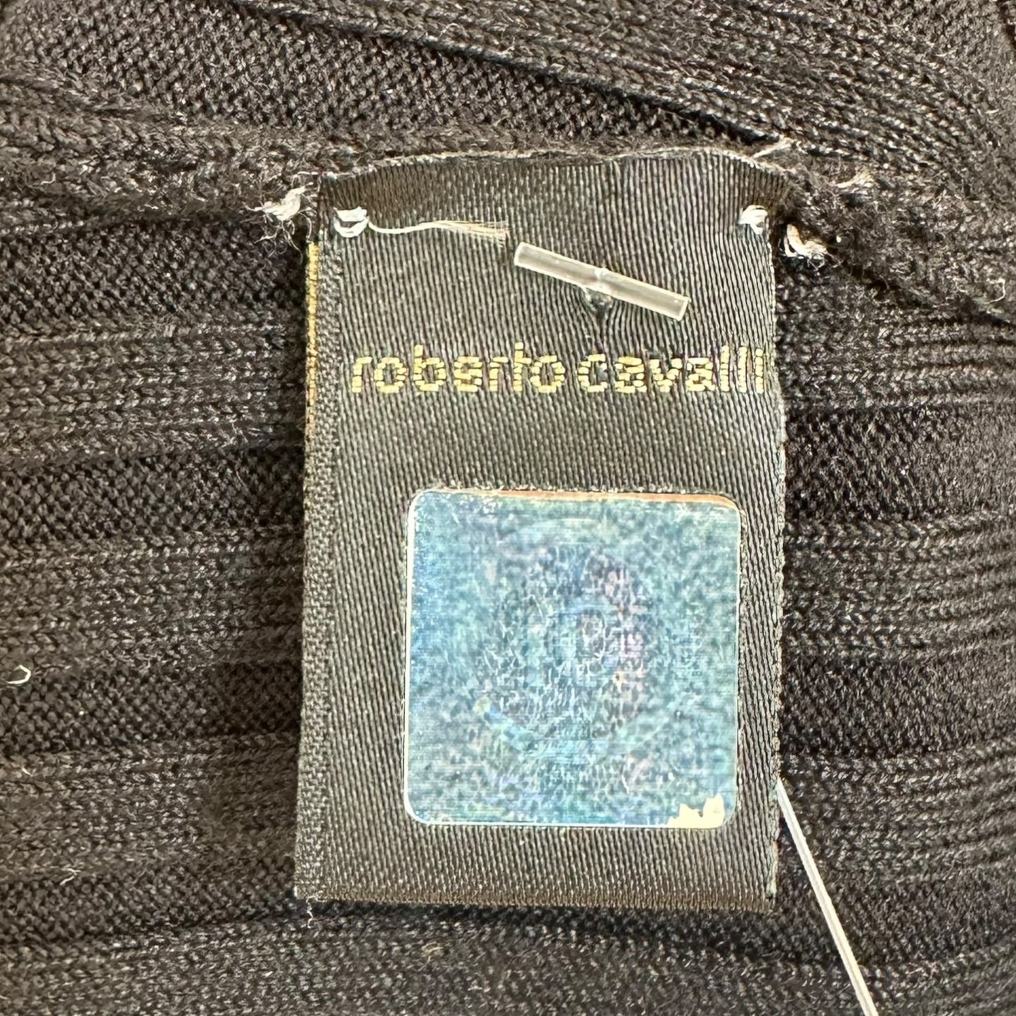 Roberto Cavalli Beaded Mongolian Lamb Fur Trim Cardigan