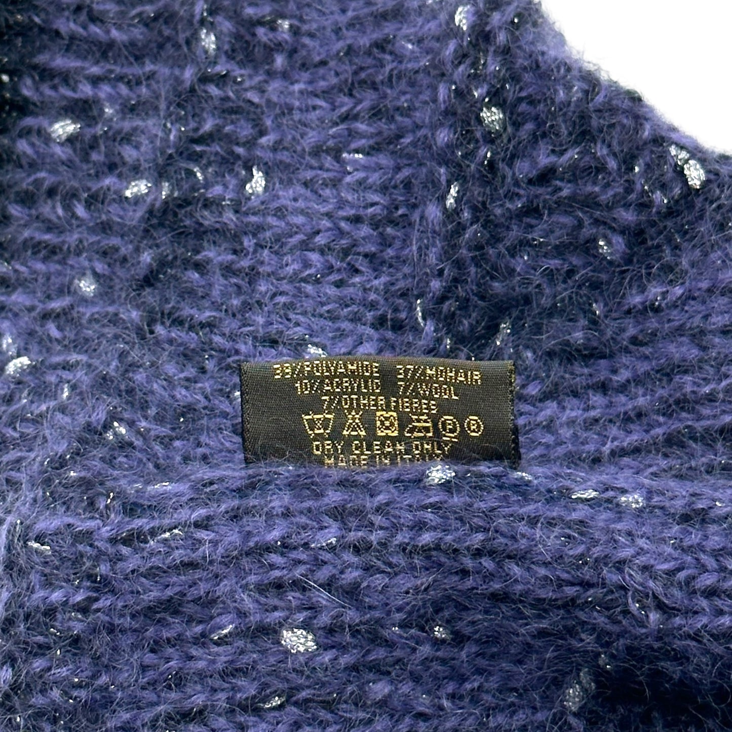 Louis Vuitton Purple Sequin Logo Beanie Hat