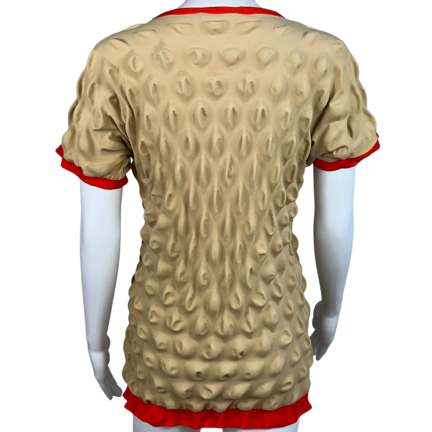 Issey Miyake F/W 2000 Beige & Orange Egg Carton T-Shirt