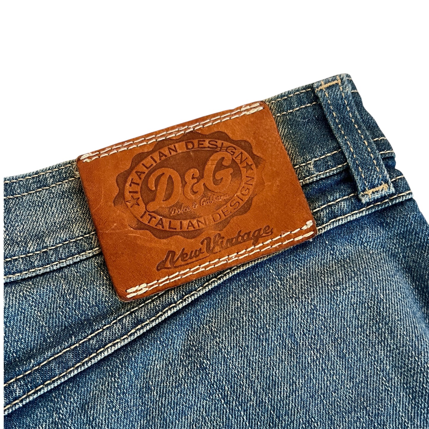 D&G Dolce & Gabbana Suede Pocket Micro Denim Shorts - Outfit Repeater