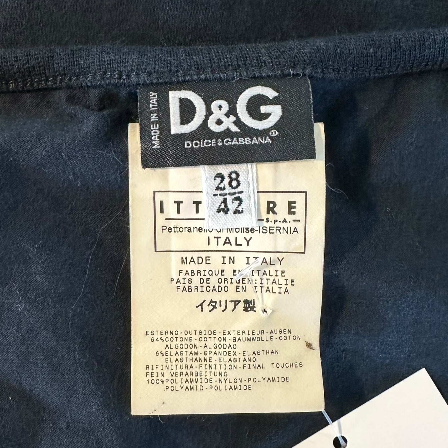 D&G Dolce & Gabbana 'D&G Radio' Lace Panel Graphic T-Shirt