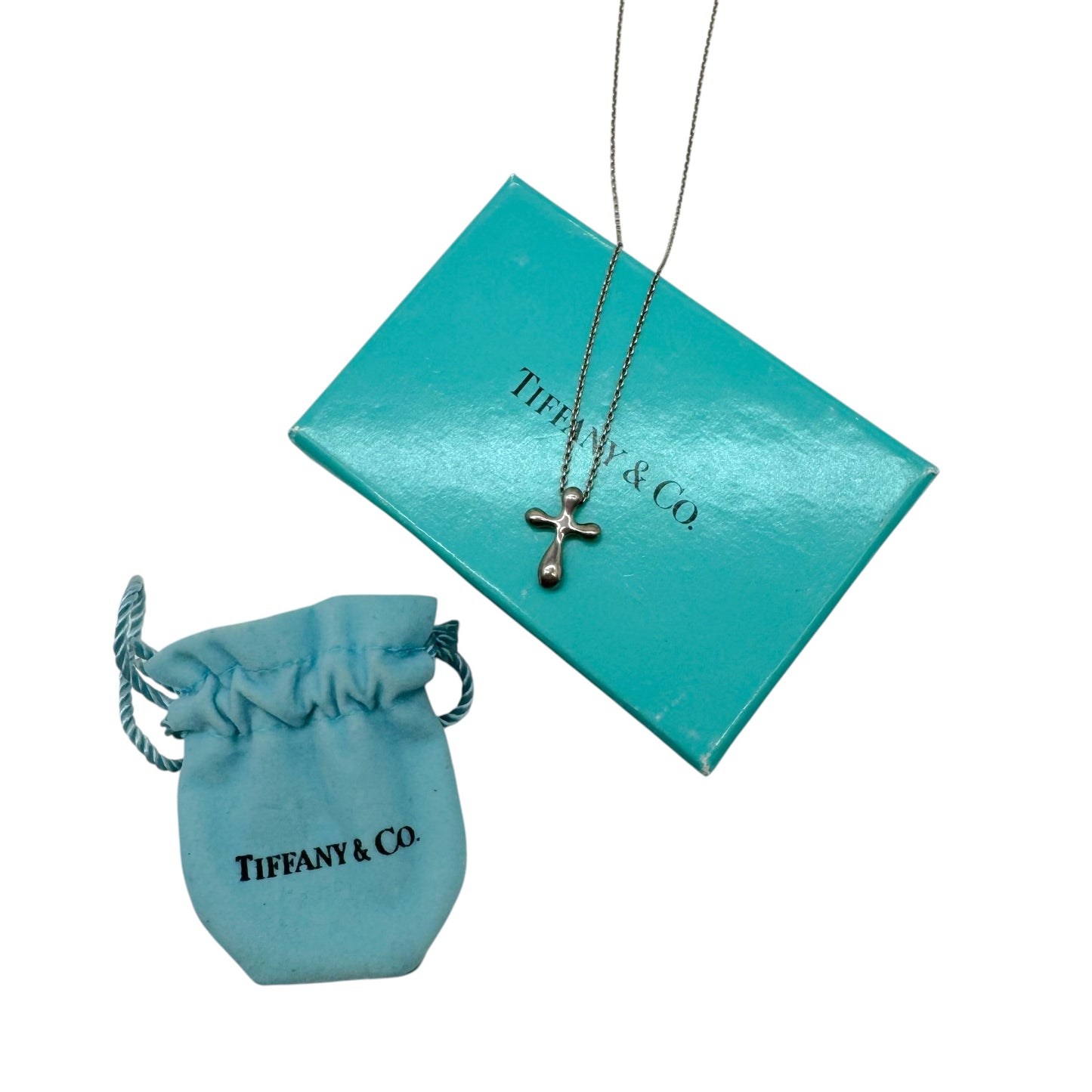 Tiffany x Elsa Peretti Sterling Silver Small Cross Necklace