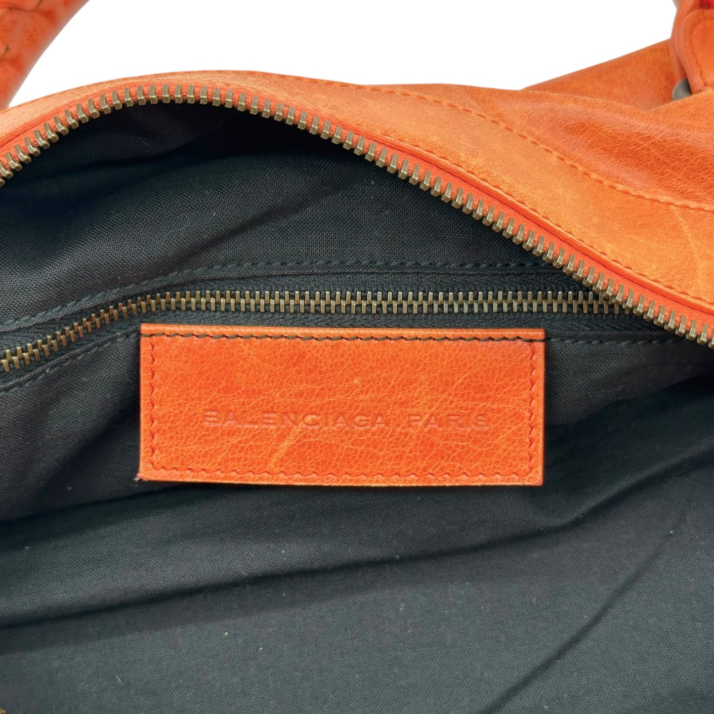 Balenciaga Orange Leather City Twiggy Bag