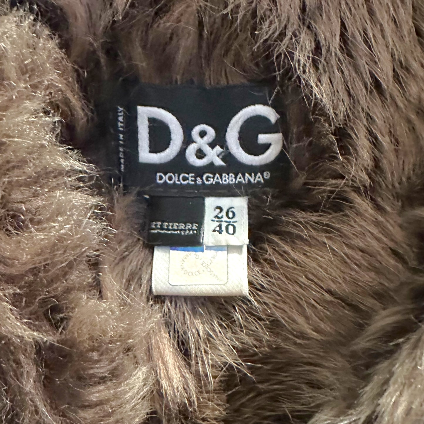 D&G Dolce & Gabbana Brown Sheepskin Hooded Toggle Vest
