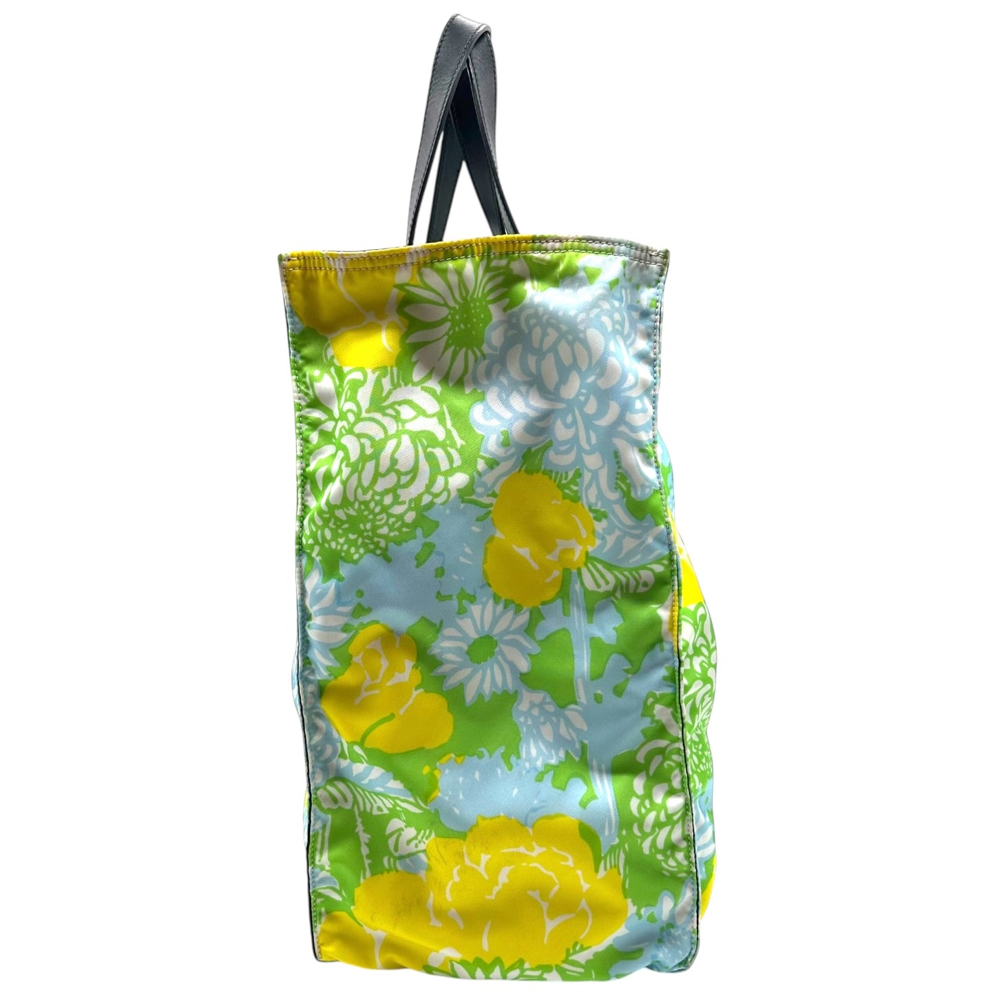 Prada Floral Print Nylon Tote Bag