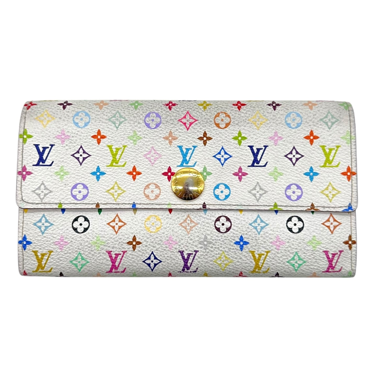 Louis Vuitton Murakami White Multicolor Sarah Wallet