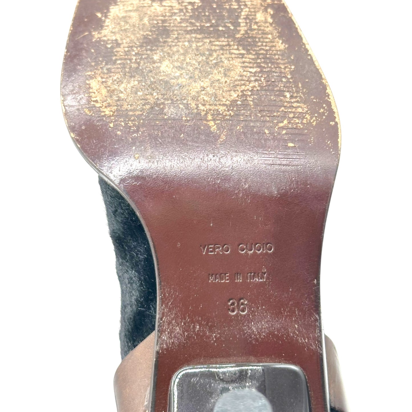 Dolce & Gabbana Black Ponyhair Square-Toe Heeled Biker Boots - Outfit Repeater