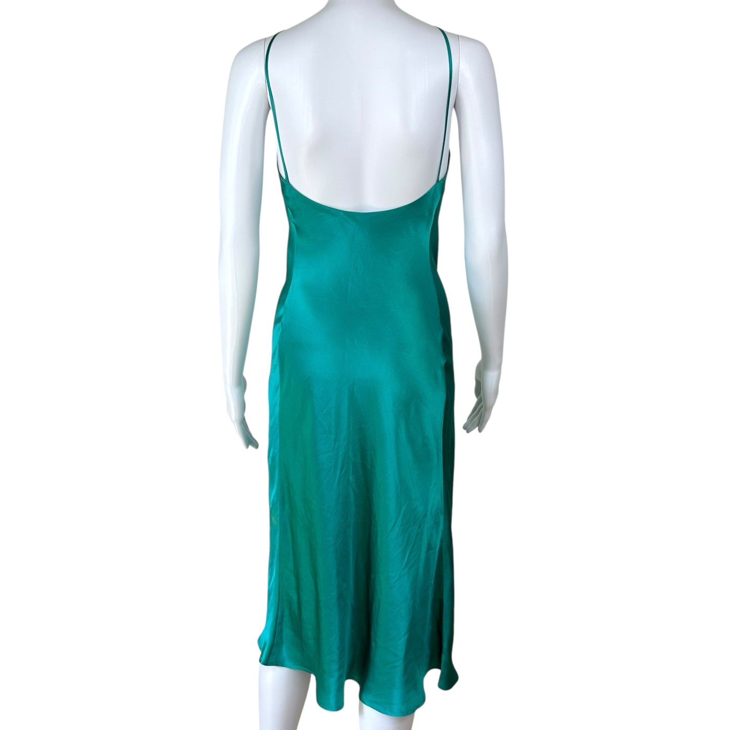 Just Cavalli Roberto Cavalli Teal Silk Midi Dress